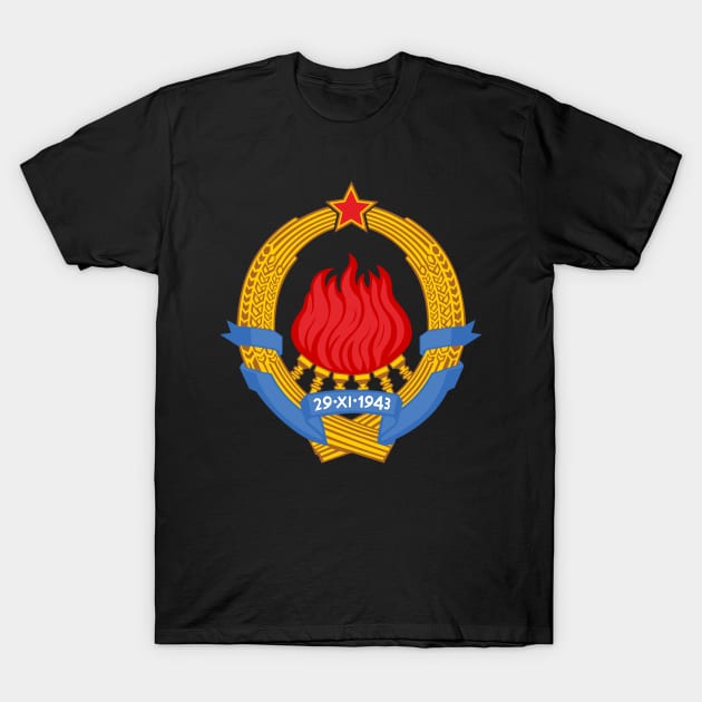 Emblem of the Socialist Federal Republic of Yugoslavia (1945 - 1992) T-Shirt by Flags of the World